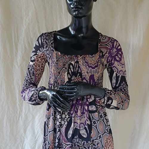 Blouse COCONUDA Italy size M like new, black and purple