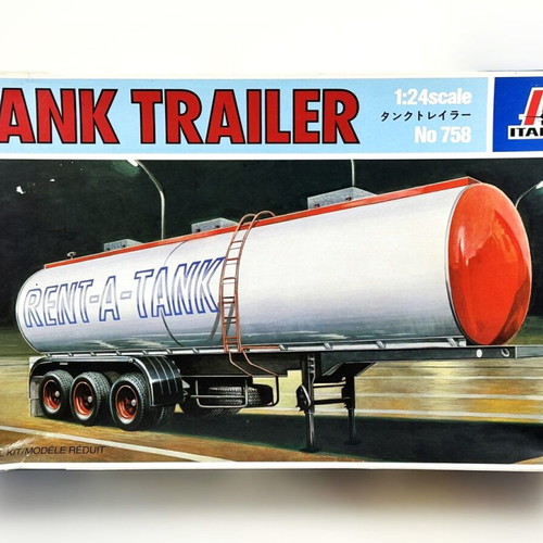 Tank Trailer No 758 1:24 Large Model Kit Italeri 1983 new