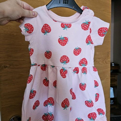 Mothercare dress 6-9 months like new, cotton pink