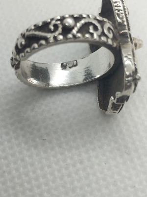 Silver ring 950 used, 16.9 mm