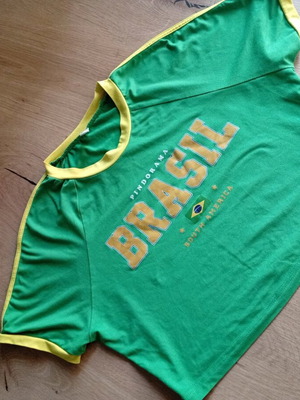 Women's Top Brasil like new, elastic, green and yellow, XL