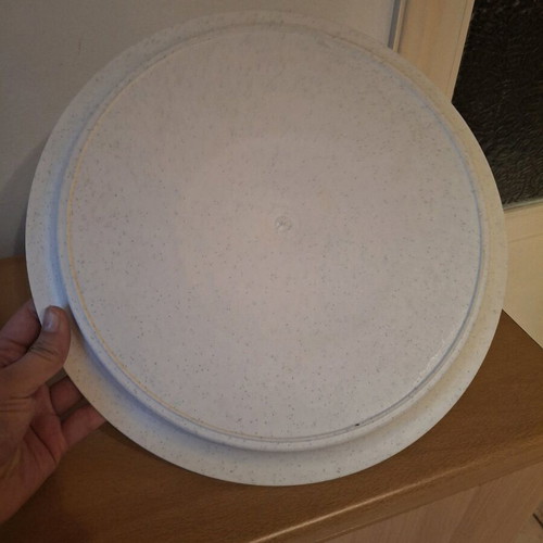 Plastic serving tray used, white