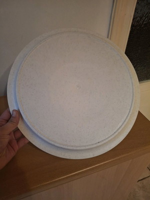 Plastic serving tray used, white