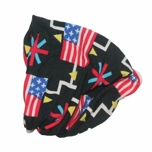 Bandana scarf USA flag black new