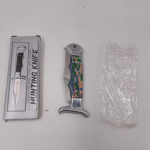 Folding hunting knife new