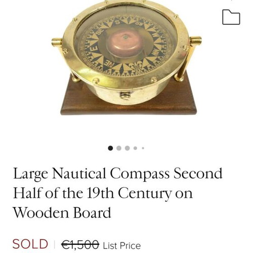 Ship steering wheel used with compass, 1920 burou and hanging lantern