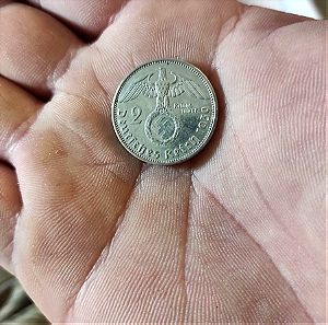 Σπάνιο νομισμα 2 ραιχσμαρκ Γερμανίας 1939