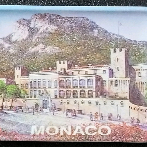 Small vintage plastic tray with Monaco image used