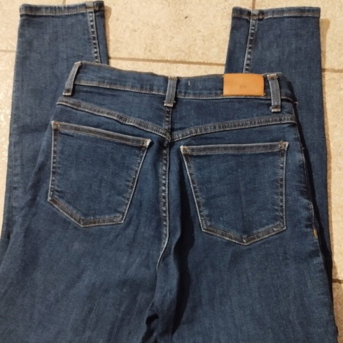 Mango slim mom jeans used, high waist, size 34, blue
