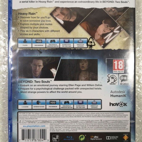 Heavy Rain / Beyond Two Souls Collection for PlayStation 4 new