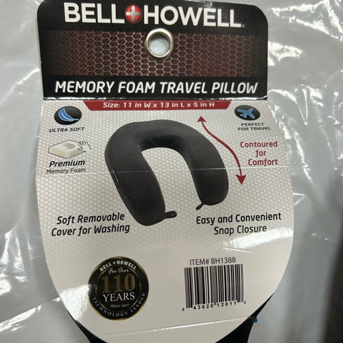Bell & Howell Memory Foam Travel Pillow like new