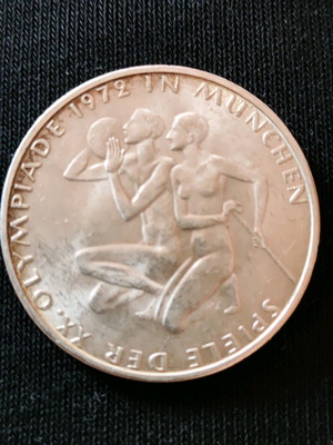 10 Mark Uncirculated Olympiad 1972 Silver 15.5 gr New