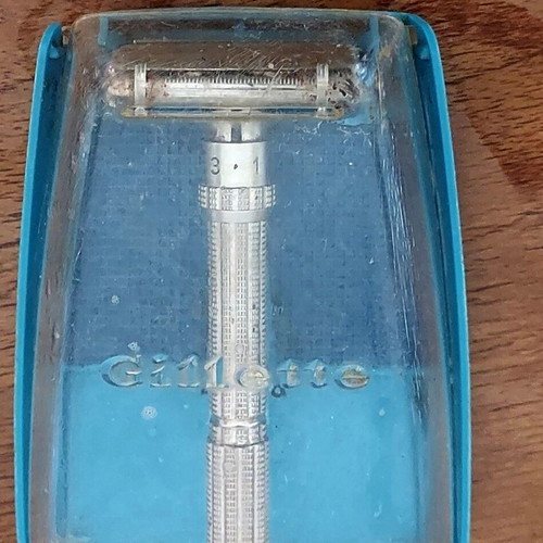 Gillette Slim Adjustable vintage safety razor used with original case