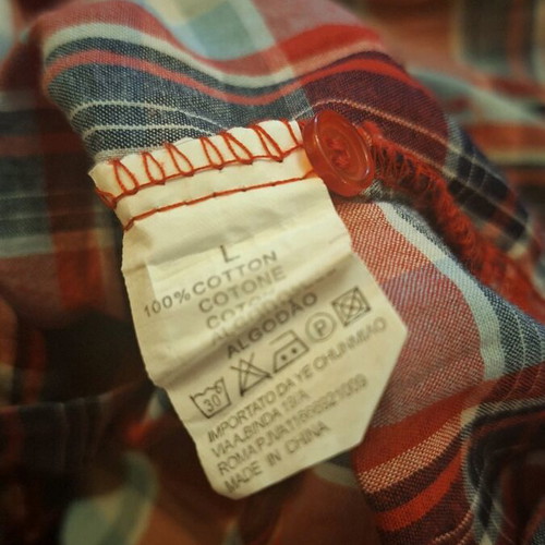 Women's red checkered shirt size L like new