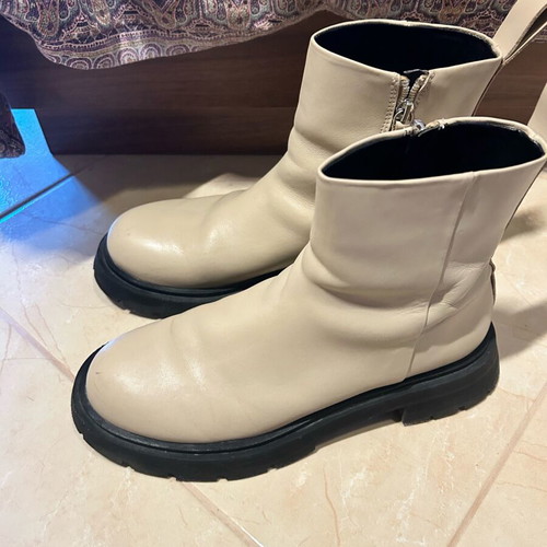 Zara ankle boots used, beige, size 41