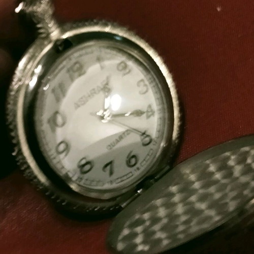 Ashraf Quartz pocket watch like new, Egypt Pharaoh theme