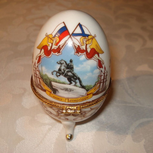 Porcelain decorative egg ACKO used