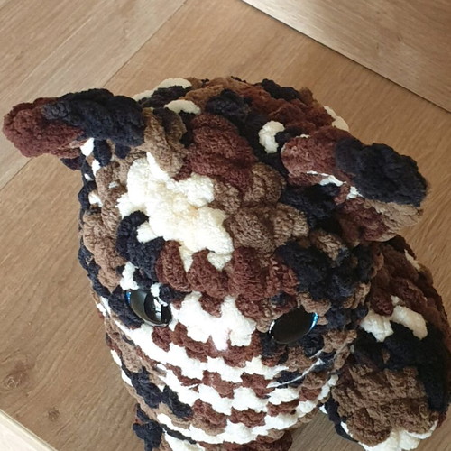 Amigurumi Cat Doll Brown Black Knitted Handmade New