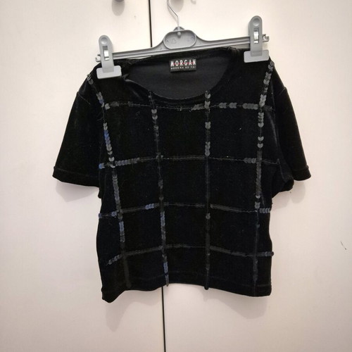 Morgan de Toi women's short-sleeve blouse like new, black