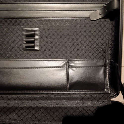 Diplomat hard briefcase used, black with lock
