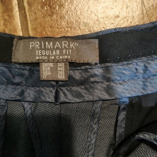 Primark men's regular fit pants 44S like new, grey-blue