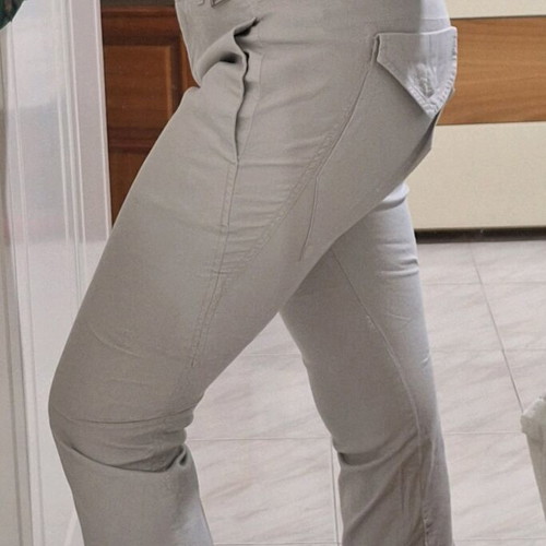 JustB gray capri pants size M like new
