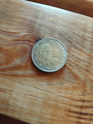 Commemorative 2 Euro Germany used, dedicated to Helmut Schmidt