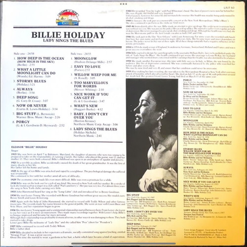 Billie Holiday Lady Sings The Blues LP used, jazz