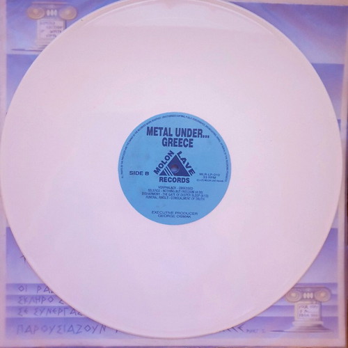 Metal Under Greece Part I Collectible LP White Vinyl Molon Lave Records 1993