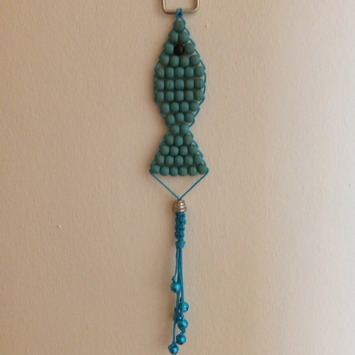 Handmade fish with wooden beads new unique