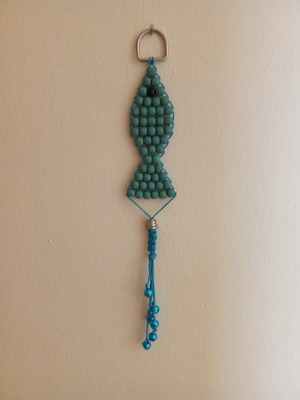 Handmade fish with wooden beads new unique