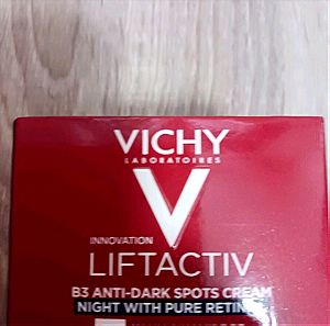 Vichy retinol night creme anti dark spots 50ml αχρησιμοποιητη με το κουτι της .Ημερομηνια ληξης12/26