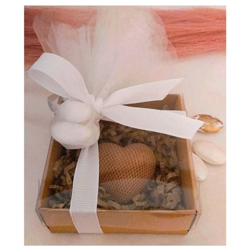 Handmade bombonieres in kraft box with ceramic magnet made to order