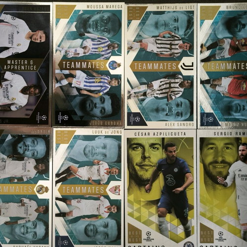 Κάρτες topps Champions League 2020-21 σαν καινούργιες, σετ 58 μεγάλου μεγέθους