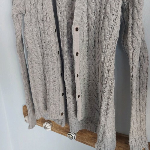 Zara cardigan used, cotton spring, gray, size S