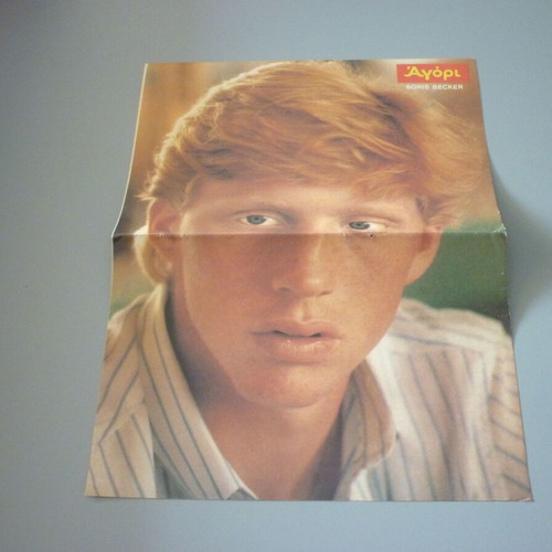 Boris Becker Tennis Motley Crue double collectible poster used