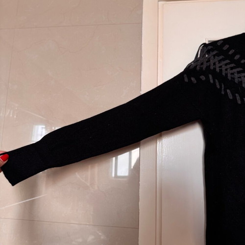 Cashmere sweater White + Warren size L like new, black and grey