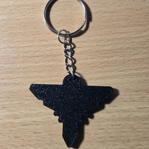 Fireflies keychain new, black and white