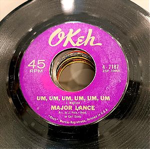 45 rpm δίσκος βινυλίου Major Lance um um , sweet music