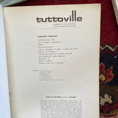 Tuttoville magazine used, 2 issues 1970, Italian architecture and design