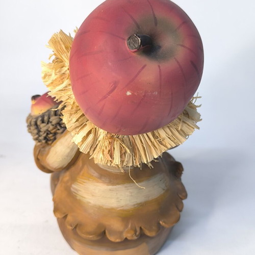 Decorative figure boy with apple head resin like new