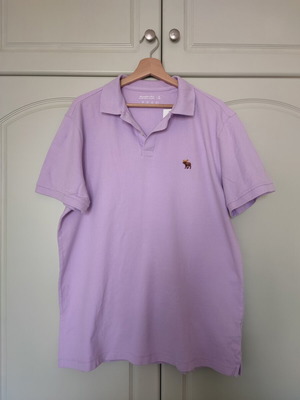 Abercrombie & Fitch men's polo shirt new, lilac color, XL