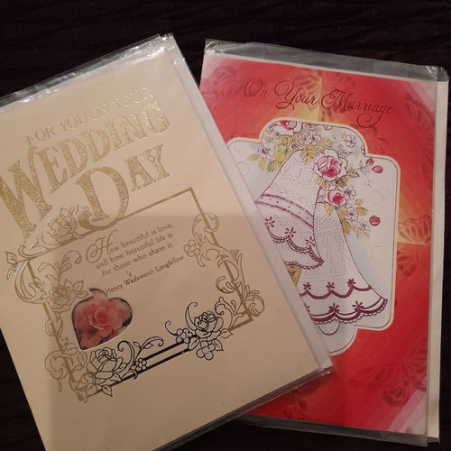 Wedding greeting cards new, set of 2 without music