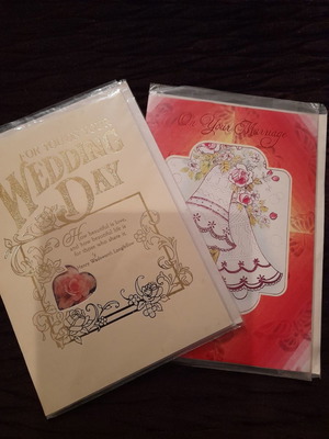 Wedding greeting cards new, set of 2 without music