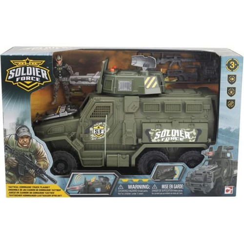 Chap mei Soldier Force command trucks playset with sounds and lights like new