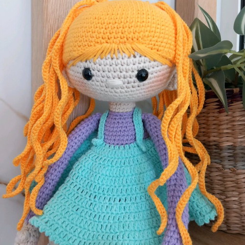 Handmade cotton doll 40 cm new, hypoallergenic filling