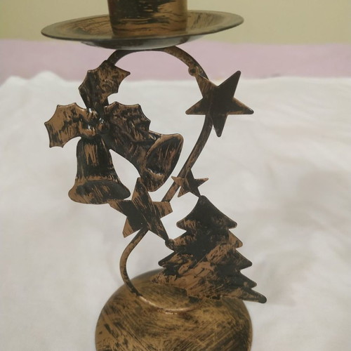 Christmas candle holders used, set of 2 pieces