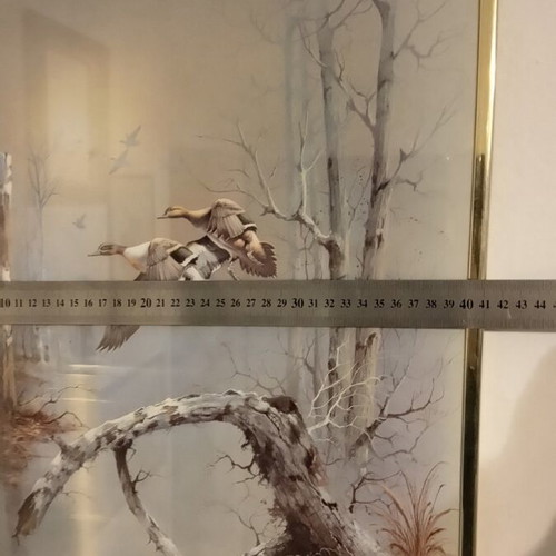 Poster of wild ducks painting like new
