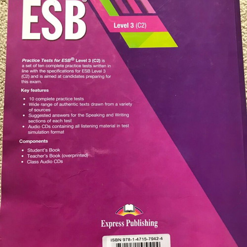 ESB Practice Tests Level 3 (C2) student’s book used for Proficiency