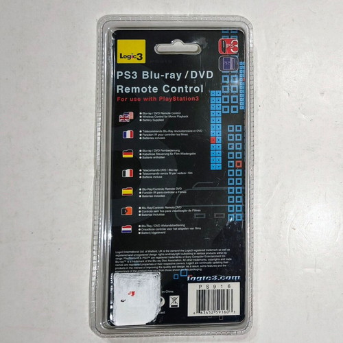 Logic3 PS3 Blu-Ray DVD Remote Control for PlayStation 3, brand new